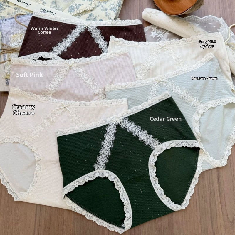 Dámske nohavičky z nylonu, priedušné a antibakteriálne, stredná výška pásu, pletený strih (Hlavný materiál 50–70% nylon)