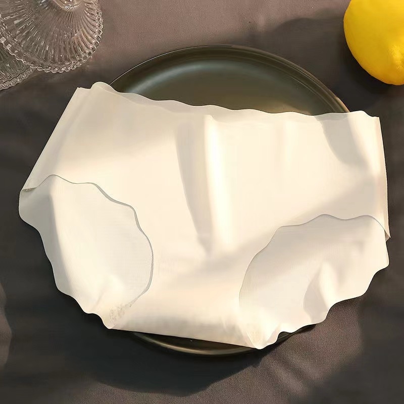 Ice Silk ženske bezšivne gaćice sa srednjim pojasom, prozračne, antibakterijske, s pamukom u-preponama, podižu bokove, plus veličina, trokutasti kroj