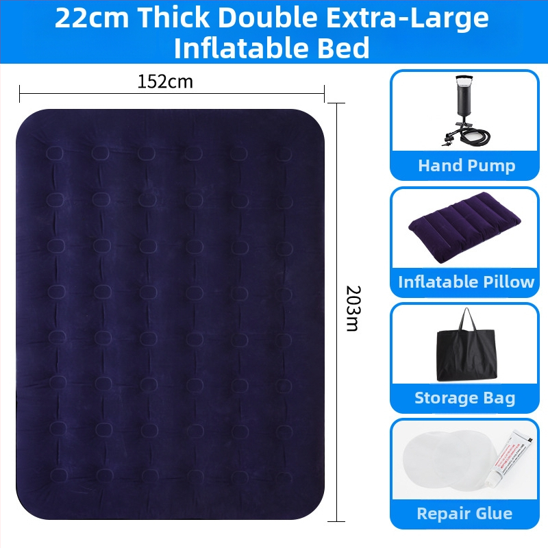 Õhupõhine voodi Aloni, kaal 3 kg, maksimaalne kandevõime 300 kg, flokingu pind