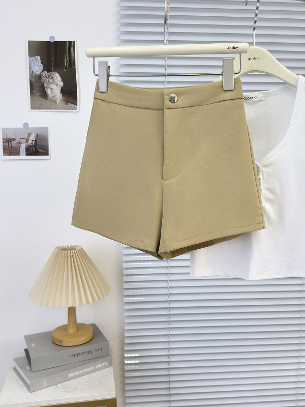 Colanți capri pentru femei, talie înaltă, control abdominal, croială slim, material din amestec bumbac (poliester/elastan)