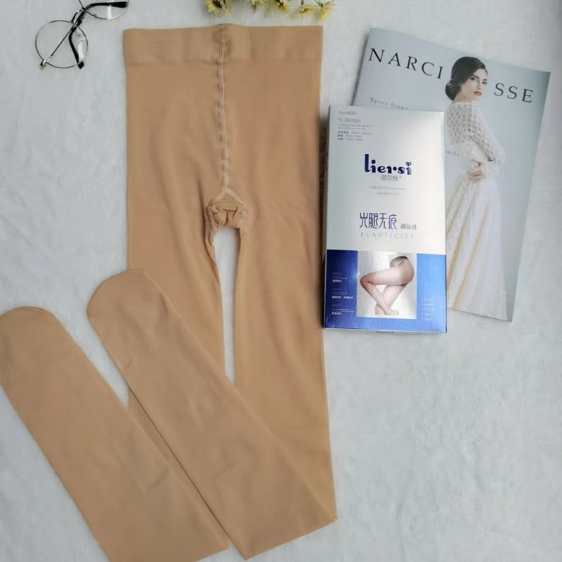 Καλσόν Velvet, ελαφρά διαφανές 15D, αόρατο σχήμα, μονόχρωμο, πολυεστέρας