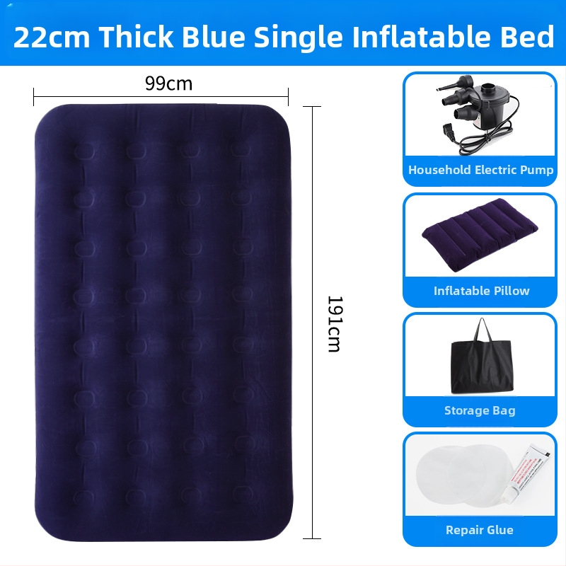 Õhupõhine voodi Aloni, kaal 3 kg, maksimaalne kandevõime 300 kg, flokingu pind