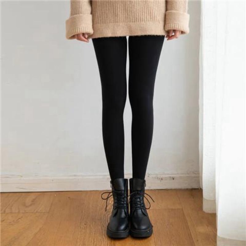 Leggings od ovčje vune s flisom za zimu – debele, duljina čarapa, unisex