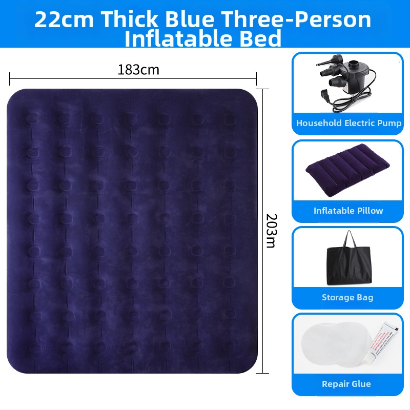 Õhupõhine voodi Aloni, kaal 3 kg, maksimaalne kandevõime 300 kg, flokingu pind