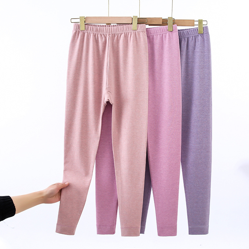 Ženské teplé nohavice z bavlny, 95–100% bavlna, hrubý materiál 201–250 g/m², jednobarevné, jednovrstvové