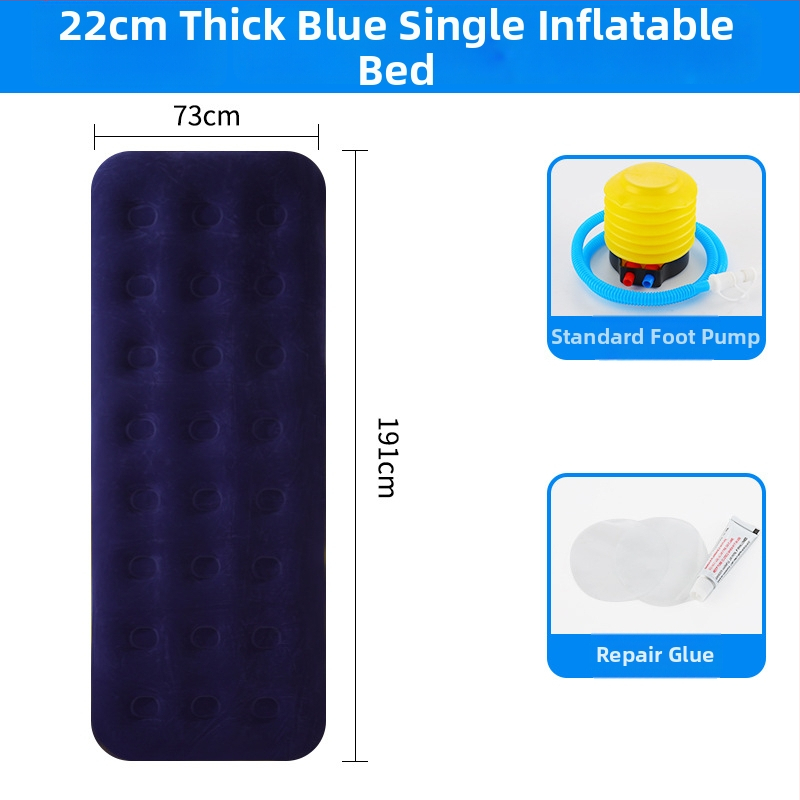 Õhupõhine voodi Aloni, kaal 3 kg, maksimaalne kandevõime 300 kg, flokingu pind