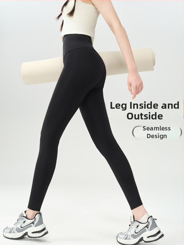 Dámske bezšvové legíny s kontrolou brucha a pozdvihnutím zadočku, dĺžka 9/10, zmes polyester/nylon, vysoká elasticita, jeseň 2025