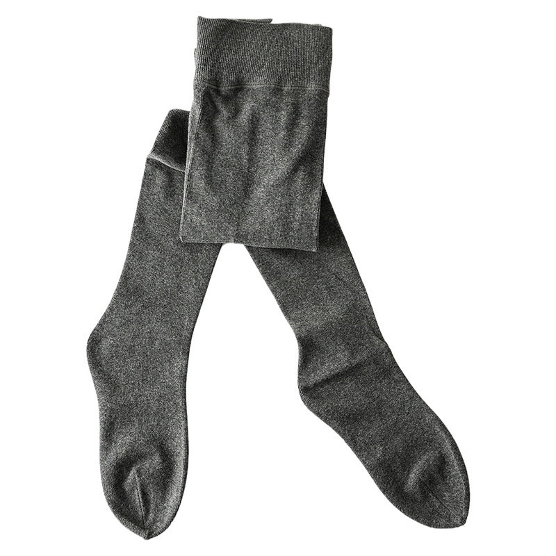 Női harisnya sarokkal, fleece bélés, magas derekú, pamut alapanyagú, vastag téli modell