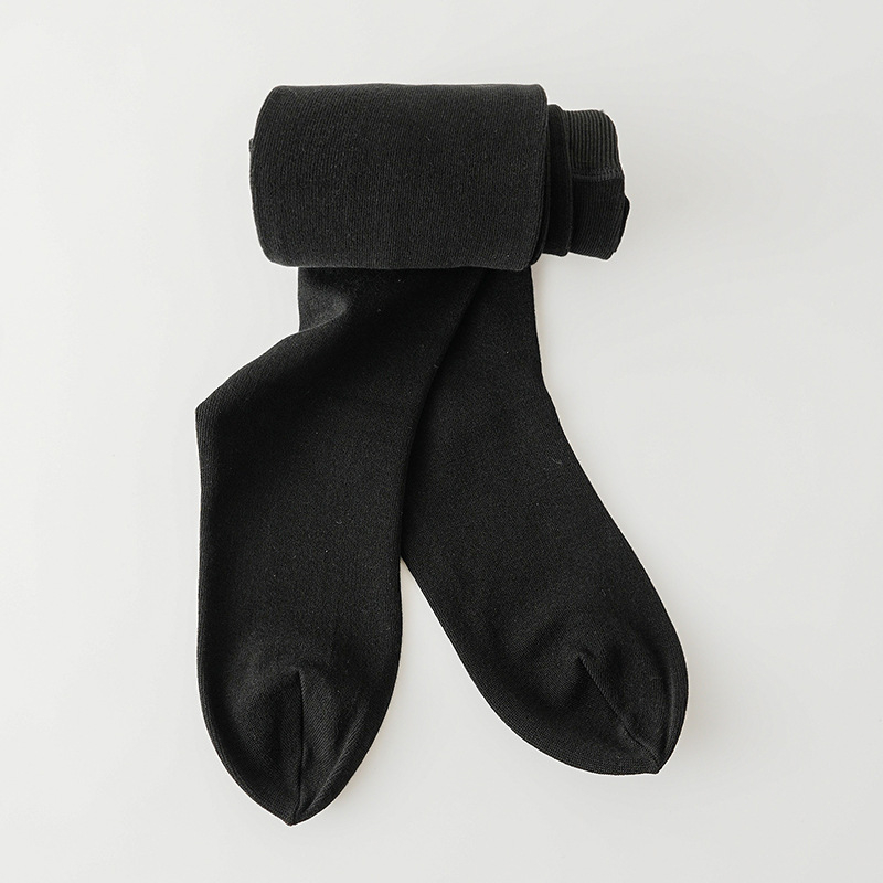 Női harisnya sarokkal, fleece bélés, magas derekú, pamut alapanyagú, vastag téli modell