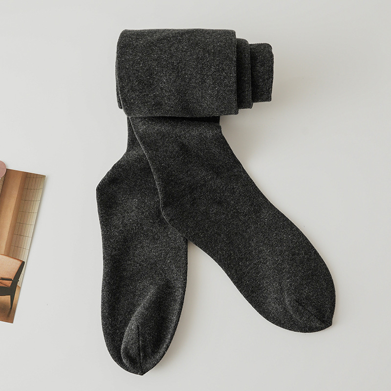 Női harisnya sarokkal, fleece bélés, magas derekú, pamut alapanyagú, vastag téli modell