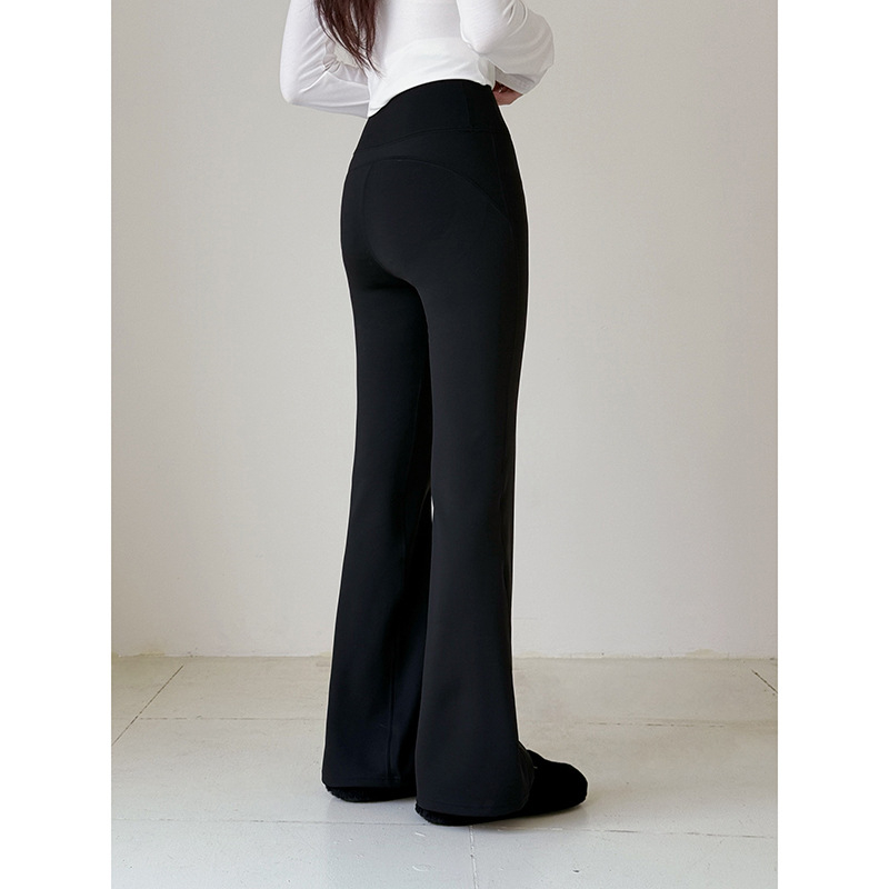 Панталони за йога с висока талия, цветен блок, тесен крак, нейлон, микроеластичност, зима 2025