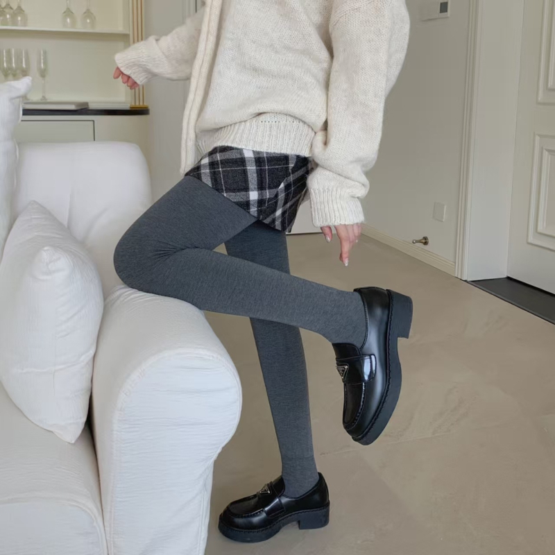Leggings od pamuka 70-80%, uzorak prugasti/kockasti, podizanje stražnjice i oblikovanje tijela, japanski stil