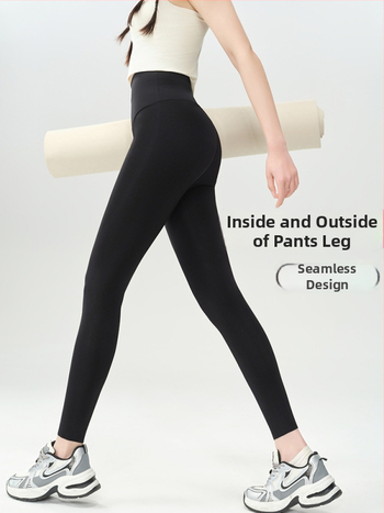 Besiūliai moterų leggingai su pilvo formavimu ir sėdmenų pakėlimu, siauras kirpimas, ilgis 9/10, audinys poliesteris-nailonas, ruduo 2025