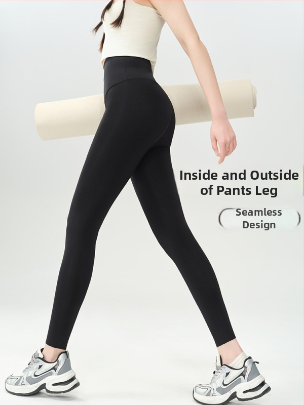 Moteriški bešvandiniai Shark stiliaus jogos leggingai, pilvo įtvirtinimo ir sėdmenų pakėlimo efektas, aukšta elastinė, aptakus įpjovimas, 9/10 ilgio, poliesterio/nyklono mišinys, vienos spalvos, rudens 2025 leidimas