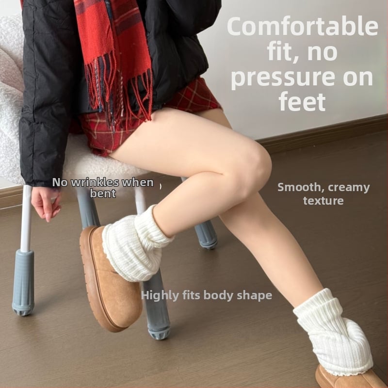 Odnímateľné dvojité legíny na tvarovanie nôh pre ženy, nylon, jednofarebný vzor, hrubé, zimné nosenie, Yunxian