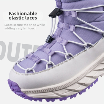 Dámske zimné topánky na sneh s výstelkou z umelého kožušiny, nepremokavé, EVA podrážka, stredne vysoké, bez šnúrok