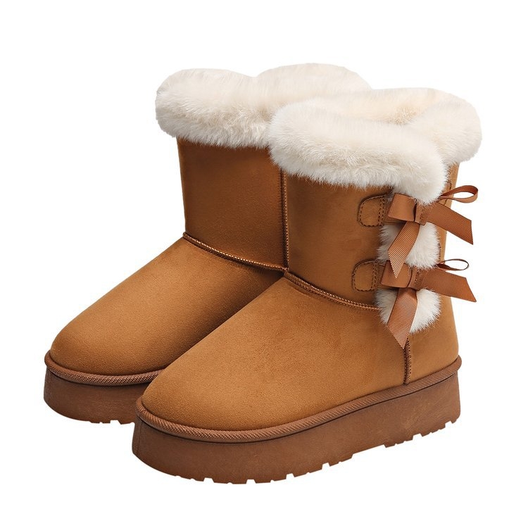 Ženske zimske čizme, visok gornji dio, okrugli vrh, 4 cm peta, PU ulošak, retro Birkenstock stil