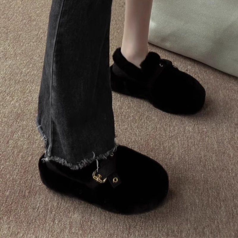 Ženske zimske slip-on cipele s debelim platformom i flisom iznutra