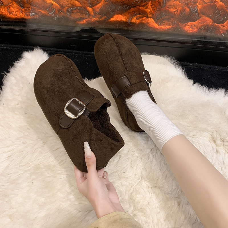 Ženske slip-on čizme s debelom potplatom, unutarnje povećanje visine, PU gornji dio, umjetna fleece podstava, gumeni potplat