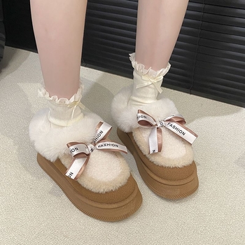 Ženske čizme za snijeg s plišanim podstavom, protuklizna gumena potplata, tople, platforma, slip-on