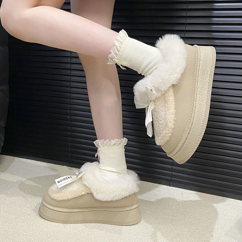 Ženske čizme za snijeg s plišanim podstavom, protuklizna gumena potplata, tople, platforma, slip-on
