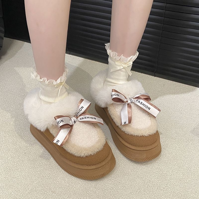 Ženske čizme za snijeg s plišanim podstavom, protuklizna gumena potplata, tople, platforma, slip-on