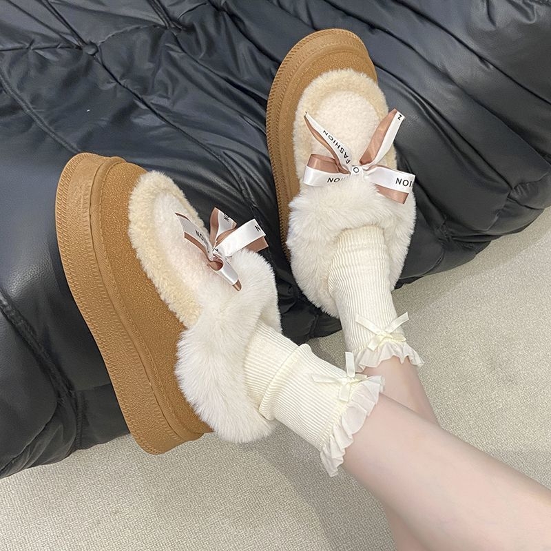 Ženske čizme za snijeg s plišanim podstavom, protuklizna gumena potplata, tople, platforma, slip-on