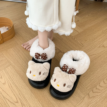Dámske snehové čižmy s velúr vrškom, gumová podrážka, slip-on, vnútorná výstelka z umelej kožušiny, výška päty 3–5 cm