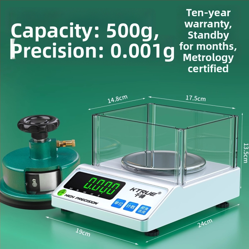 Tekstila audumu mērīšanai elektroniskā svara iekārta, kvadrātiska platforma, gramu paraugs, zīmols Qianque, modelis Jewelry scale