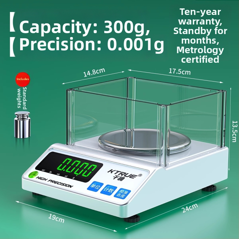 Tekstila audumu mērīšanai elektroniskā svara iekārta, kvadrātiska platforma, gramu paraugs, zīmols Qianque, modelis Jewelry scale