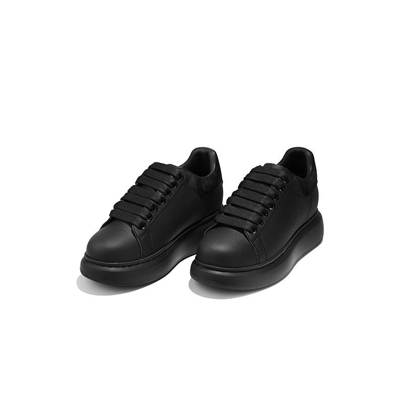 Kožne casual tenisice za svakodnevno nošenje, okrugli vrh, niski gornji dio, debeli klin 6-8 cm, gumeno pjenasta potplata
