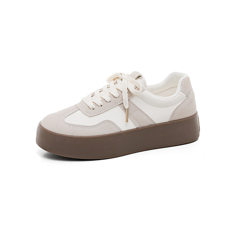 Uniszex kényelmes hétköznapi cipő mindennapi viselethez, kerek orr, PU felsőrész, PVC talp, injekciós formájú talp, fűzővel záródó, alacsony felsőrész, EVA talpbetét, vastag talp 3-5 cm