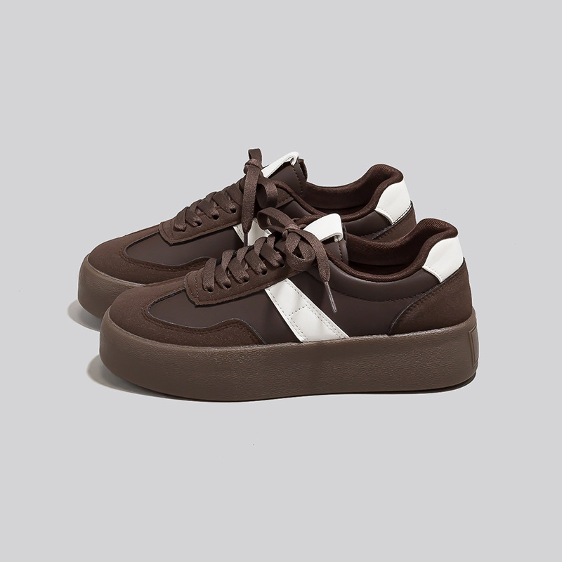 Uniszex kényelmes hétköznapi cipő mindennapi viselethez, kerek orr, PU felsőrész, PVC talp, injekciós formájú talp, fűzővel záródó, alacsony felsőrész, EVA talpbetét, vastag talp 3-5 cm