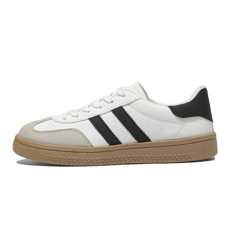 Pantofi sport pentru femei cu partea superioară din PU, căptușire din plasă respirabilă, închidere cu șireturi, talpă din cauciuc