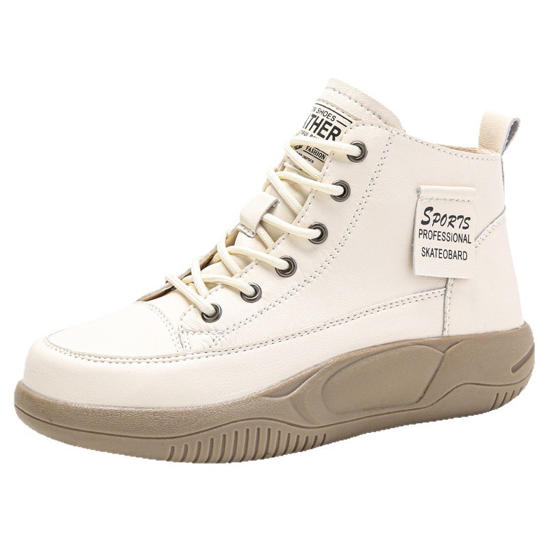 Pantofi casual pentru femei, vârf rotund, partea superioară PU, talpă TPR, închidere cu șireturi, 3–5 cm toc