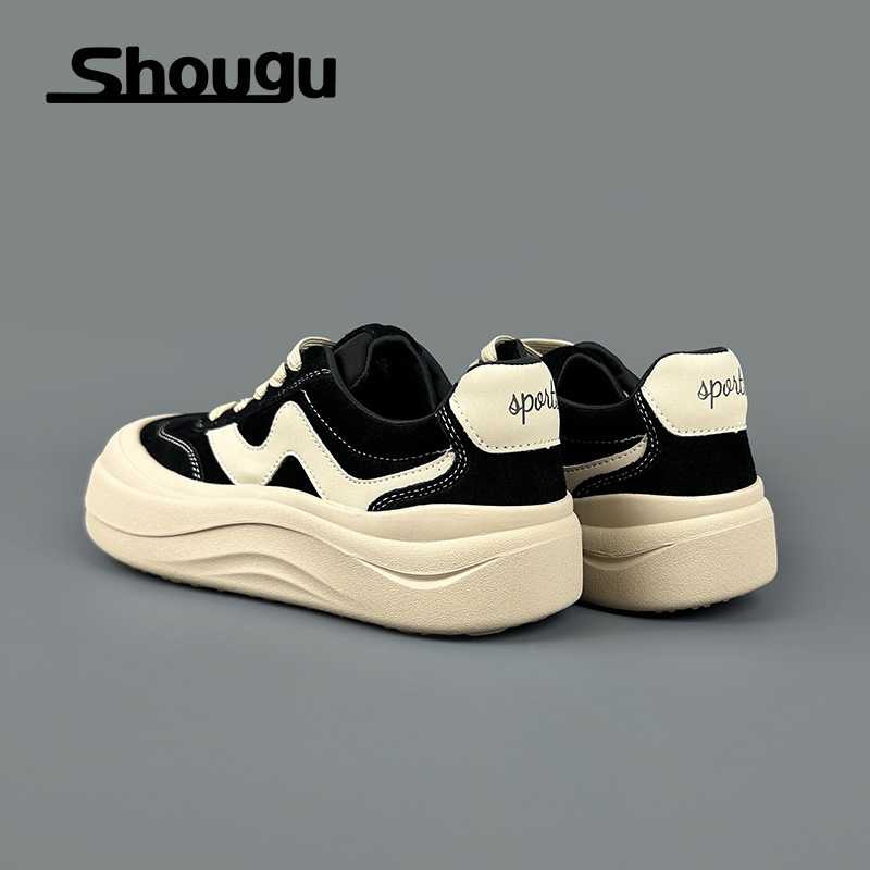 Γυναικεία casual δερμάτινα sneakers από δέρμα αγελάδας, στρογγυλή μύτη, χαμηλό κολάρο, φτέρνα 3–5 εκ, σόλα από καουτσούκ