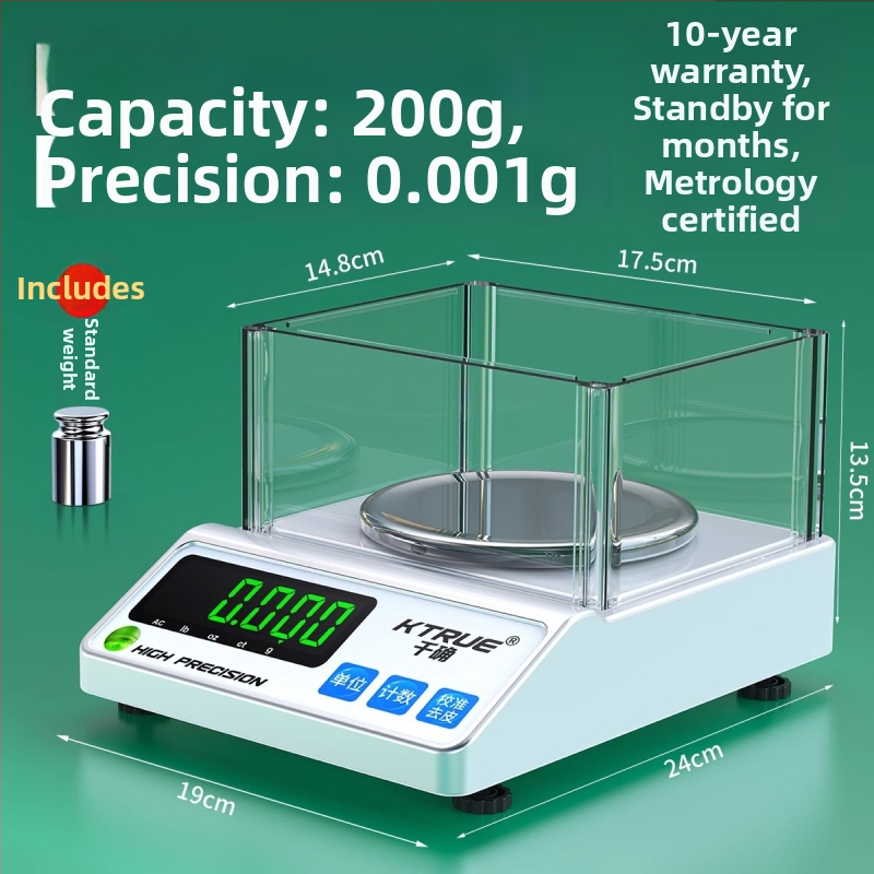 Elektroniska tekstilizstrādājumu svari audumu, papīra un kartona mērīšanai; zīmols Qianque, modelis Jewelry scale