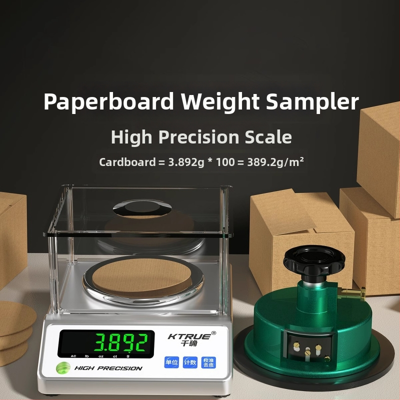 Tekstilā elektroniskā svars audumu grammas svara mērīšanai un paraugu ņemšanai (Zīmols: Qianque; Modelis: Jewelry scale)