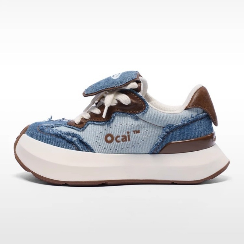 Ocai Cloud Runner Casual tenisice s kožnim gornjim dijelom, kožnom unutrašnjošću, EVA uloškom, gumastim potplatom, vezanje šnalama, povećanje visine 3-7 cm