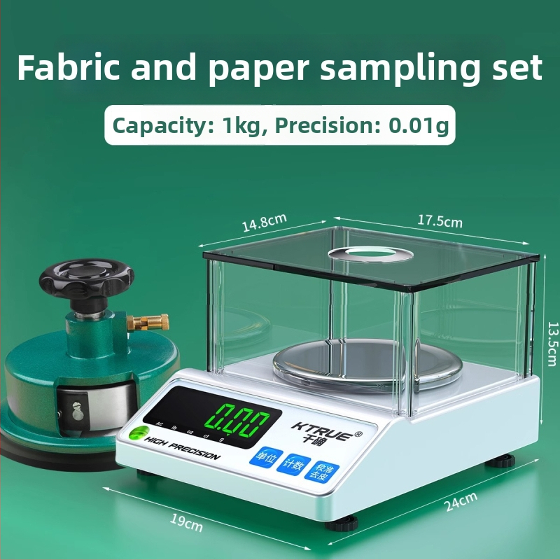 Tekstilā elektroniskā svari audumu mērīšanai, gramparaugs, diska tipa svars – Qianque Jewelry Scale