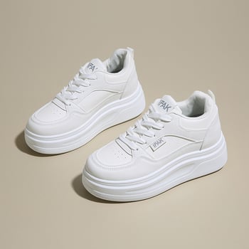 Női lépőcipő, légáteresztő vastag talppal, alacsony felsőrész PU-ból, gumírozott talp, kényelmes és kopásálló, nyár 2025