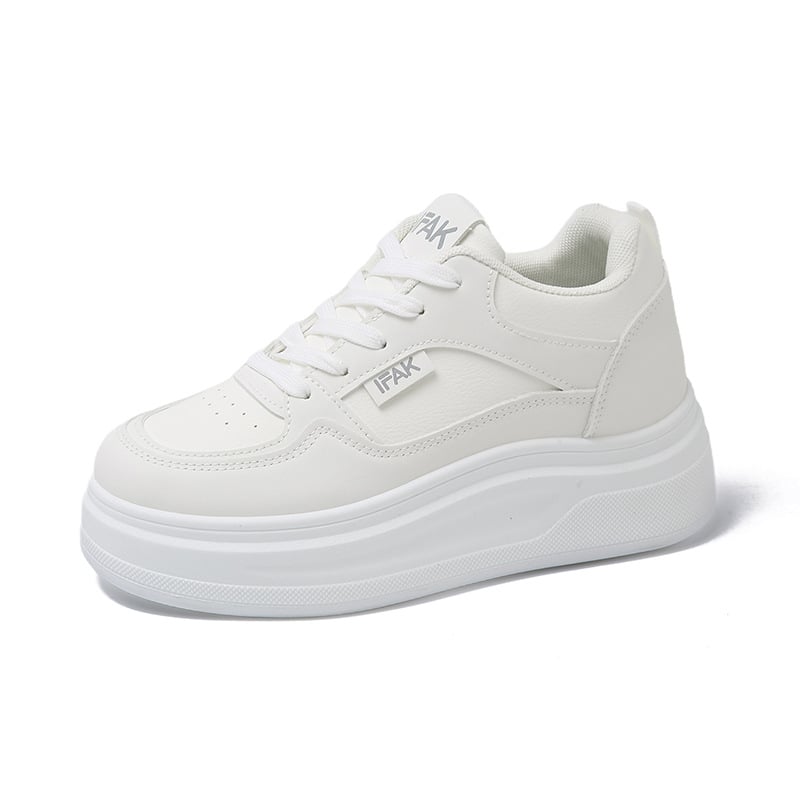 Női lépőcipő, légáteresztő vastag talppal, alacsony felsőrész PU-ból, gumírozott talp, kényelmes és kopásálló, nyár 2025