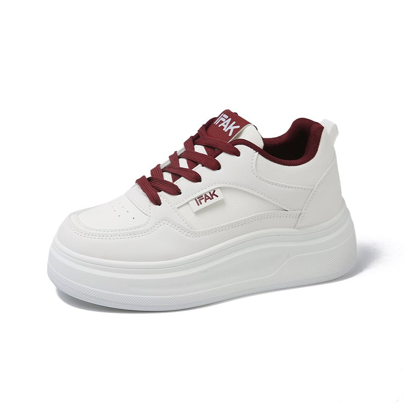 Női lépőcipő, légáteresztő vastag talppal, alacsony felsőrész PU-ból, gumírozott talp, kényelmes és kopásálló, nyár 2025