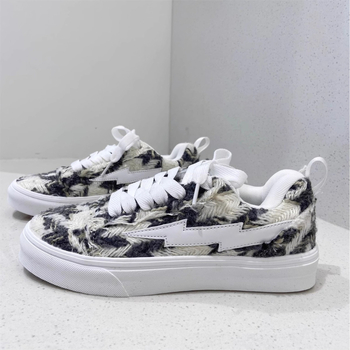 Casual sportske tenisice s color-block uzorkom, gornji dio od platna, TPR potplat, niski potpetica 1-3 cm, vezanje