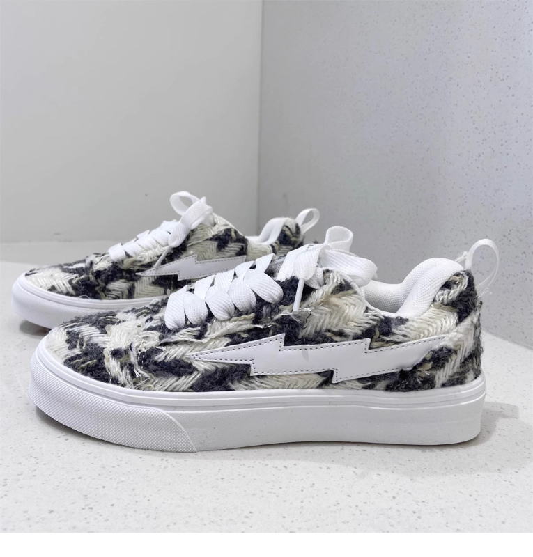Casual sportske tenisice s color-block uzorkom, gornji dio od platna, TPR potplat, niski potpetica 1-3 cm, vezanje
