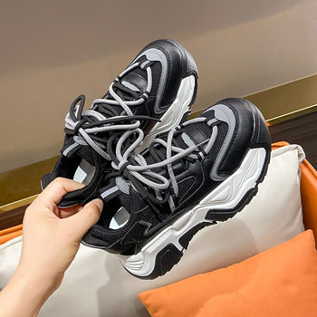 Patike dad shoes – povećanje visine, prozračne, niski gornji dio, vezanje, injekcijska potplat