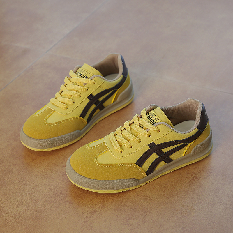 Дамски дишащи обувки от PU кожа, нисък профил, отпред връзване, 3–5 см височина на тока