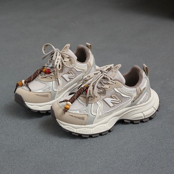 Zi mi Női vastag talpú sportcipő - felső rész textile, gumi talp, kerek orr, légáteresztő, fűzővel