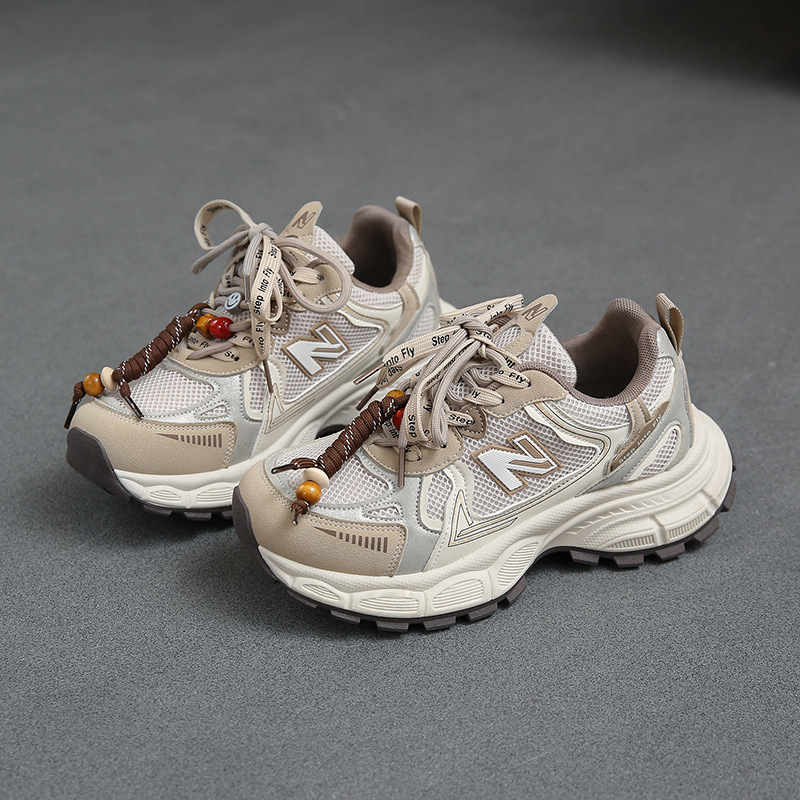 Zi mi Női vastag talpú sportcipő - felső rész textile, gumi talp, kerek orr, légáteresztő, fűzővel