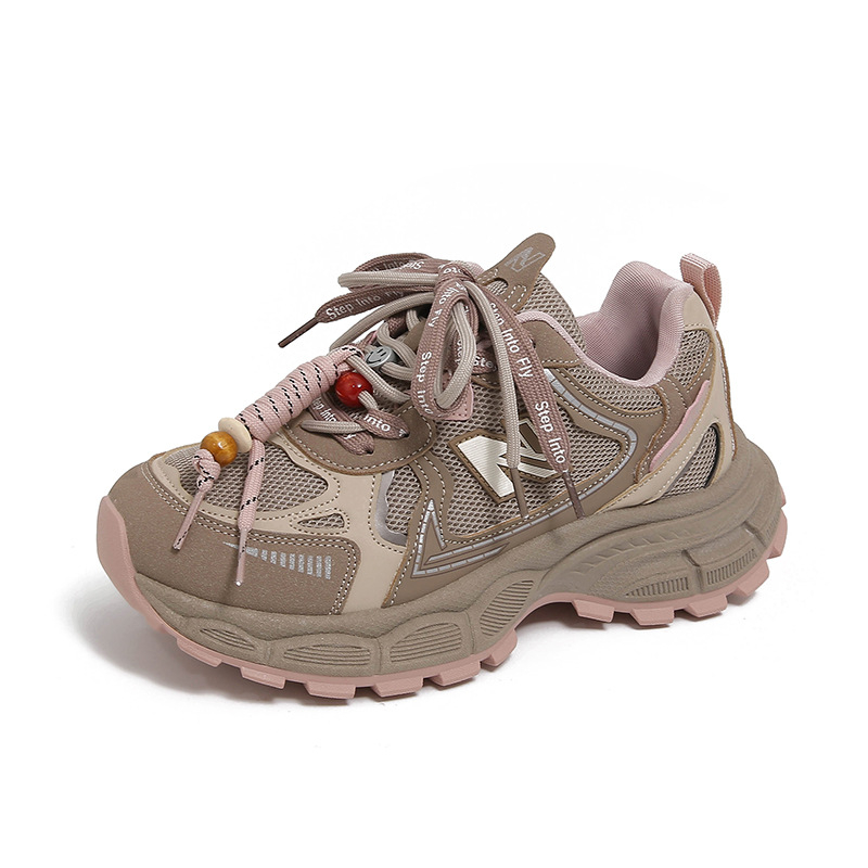 Zi mi Női vastag talpú sportcipő - felső rész textile, gumi talp, kerek orr, légáteresztő, fűzővel